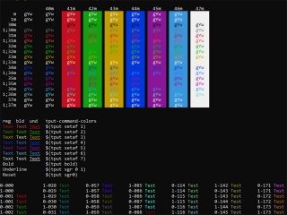 Script tạo code màu sắc trên Bash console